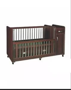 D2 Large Wooden sheet baby Cot with Drawers and storage kids bed