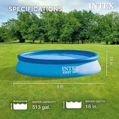 Intex swimming pool 8foot easy set large kids adults pool