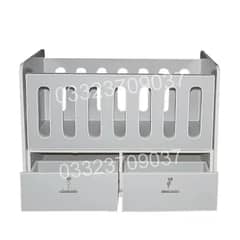 Grey D3 High Quality Wooden Sheet Baby Cot With 2 drawers , kids