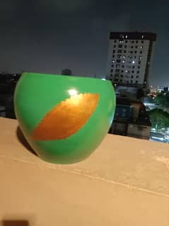 Hand-Painted Clay Planter – Elegant, Fresh & Weather-Resistant 