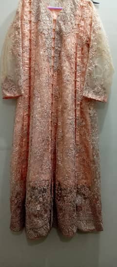 peach colour gown
