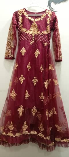 mehroon maxi
