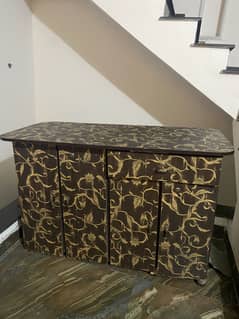 Iron stand wooden