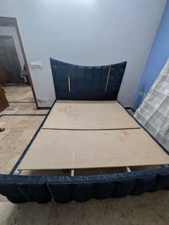 cushioned double bed