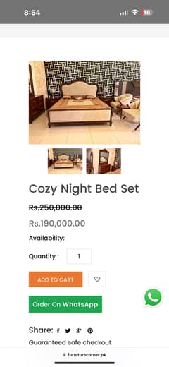 King size bed set