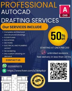 autocad drafting services, 2d house plans, etc