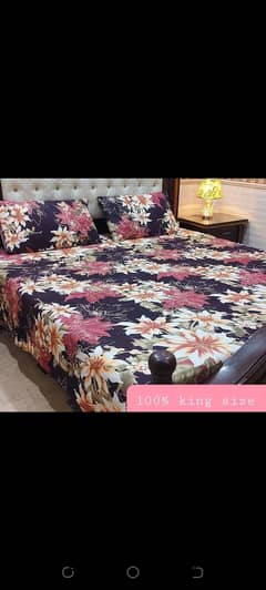 Crystal cotton satin king size bedsheets