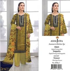 ASIM JOFA Summer Collection - Warm Amber Digital Printed 3-Piece Set