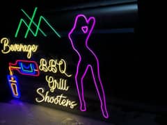 Signsboards neon sign shields cup printing har cheez munasib rate py