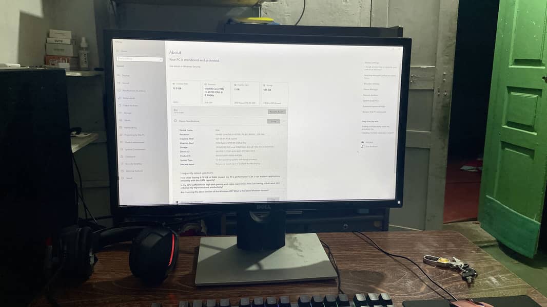 Complete PC Setup - Dell 24” LED + Core i5 CPU | 12 GB Ram | 2GB Graph 2
