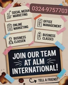 We are hiring staff for Office work and Online Work