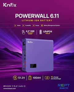 Knox PowerWall 6.11 Lithium Ion Battery 51.2V 100AH 5.12KWH