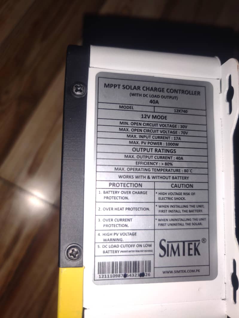 Simtek high quality MPPT charge Controller 40A deivery available mp 5