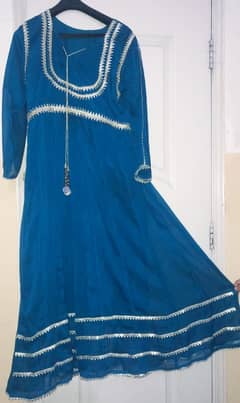 Mirror work Chiffon Frock.