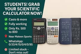 Used Scientific Calculator – Perfect for Students (Casio & More)