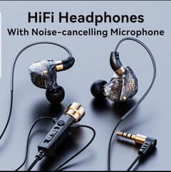 Hifi Wired Earphones (noice cancellation mic)