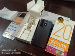 Tecno spark 20c new Condition All Ok Whatsapp 03392608091