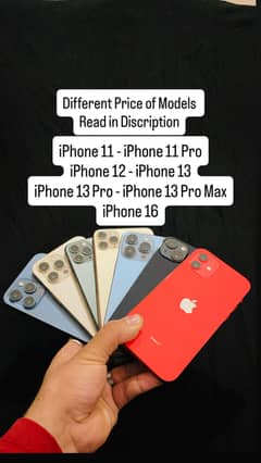 iPhone 13-13 Pro-13 Pro Max-iPhone 11-11 Pro- 12-iPhone 16 NoN PTA JV.