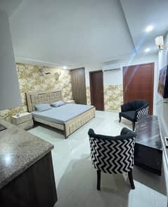 daily basis weekly basis one bad fully furnished luxury apertment available for rent gulbreg greens islamabad
