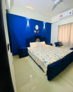 daily basis weekly basis one bad fully furnished luxury apertment available for rent gulbreg greens islamabad
