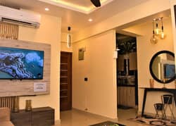 daily basis weekly basis one bad fully furnished luxury apertment available for rent gulbreg greens islamabad
