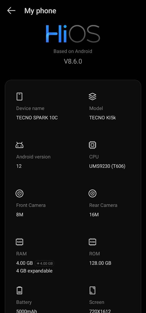 TECNO SPARK 10C 1