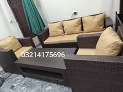 OUTDOOR GARDEN RATTAN UPVC FURNITURE SOFA SET CHAIRS TABLE UMBRELLA