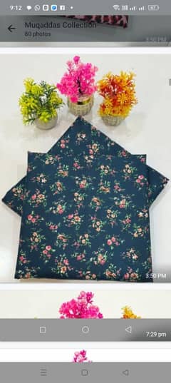 Unstitched 2pc suit of cotton