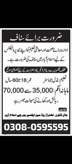 Office work Staff Required Retired/Civil Person