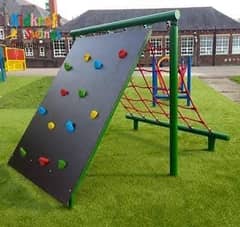 Kids Swings, Kids Slide, Seesaw, Monkey bar, Merry go round, Climber