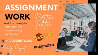 WORK FROM HOME JOBS | Assignment work |  Ads Posting| Hand Written