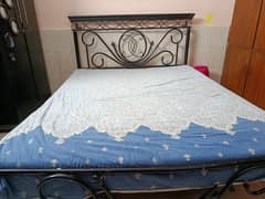 iron bed with mattress