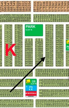 10 Marla K Block On-Ground Carpet Road Plot