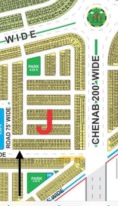 5 Marla J Block 75 Feet Road Plot Available