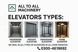 Cargo Lift, Elevator, Passenger lift, Capsule Lift, Hospital lift