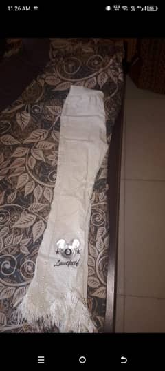 white beautiful jeans