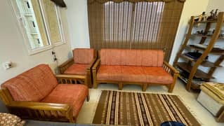 5 seater pine-wood sofa set