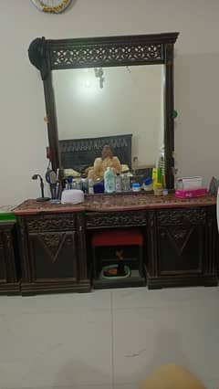 Chinioti bed with side tables and dressing table
