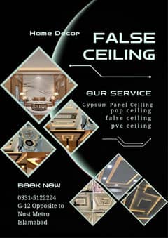 false ceiling, pop ceiling, Gypsum Panel Ceiling, pvc ceiling