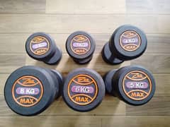 Rubber coated dumbbells /Gym equipments / Exercise Dumbells