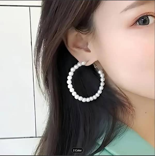 Pearl Hoop Earrings for Women and Girls - Stylish Accessories for Any Occasion