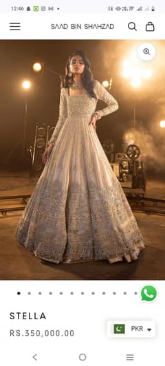 Saad bin Shahzad Stella Nikkah Dress available