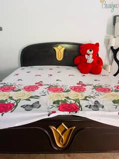 Wooden Bed with mattress for Urgent Sale