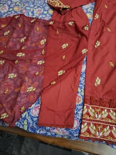 3 piece embroidered dress
