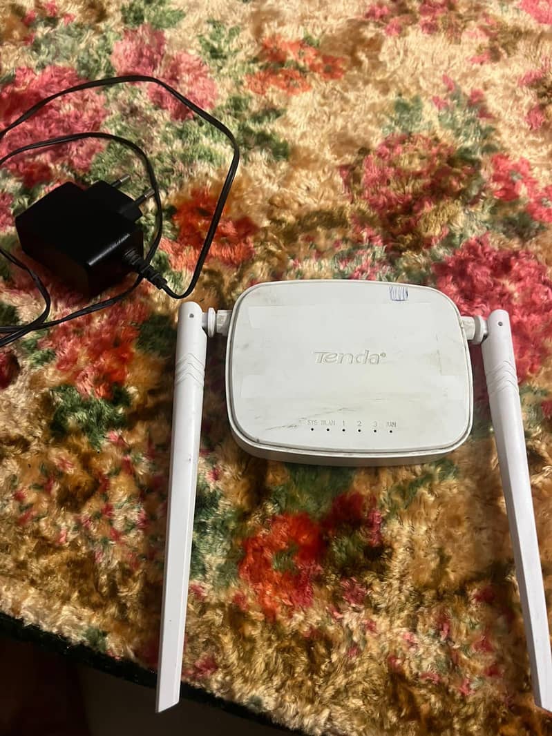 tenda router new only box open neat condition with box & adapter 0