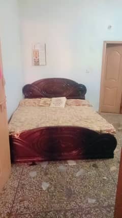 New condition double bed with two side tables