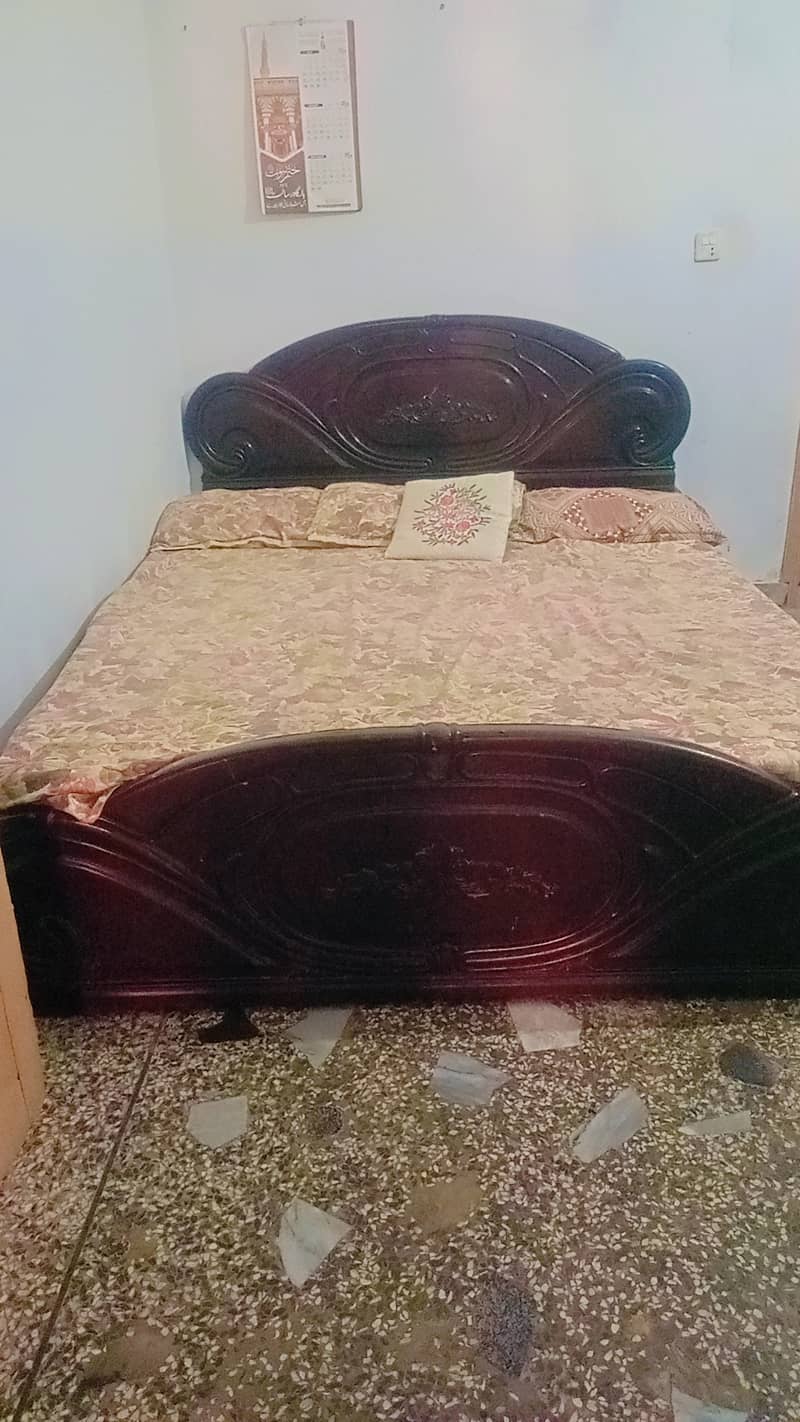 New condition double bed with two side tables 1