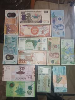 13 International Currency Notes for sale