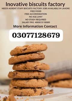 need staff required biscuits factory job available in lhr