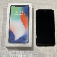 iPhone X white colour 64 GB PTA approved / original box